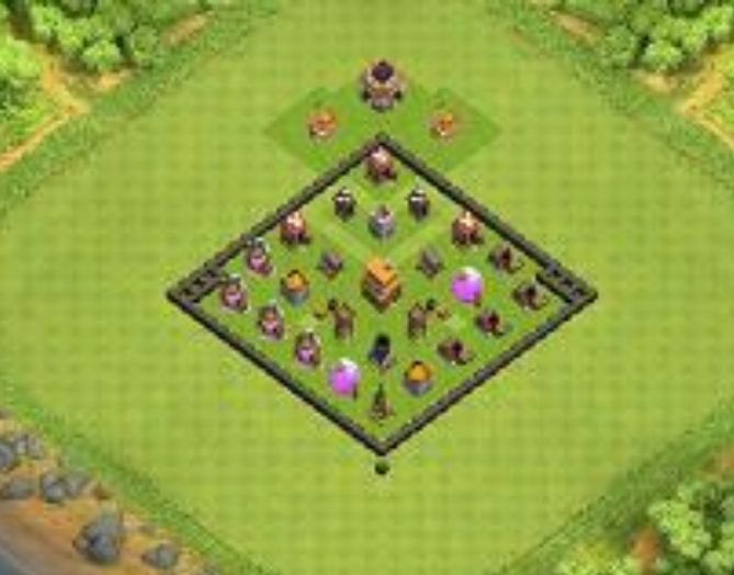 Best Top Design  Base COC TH 4