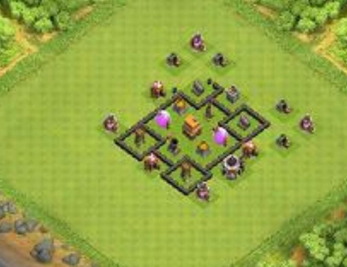 Best Top Design  Base COC TH 4