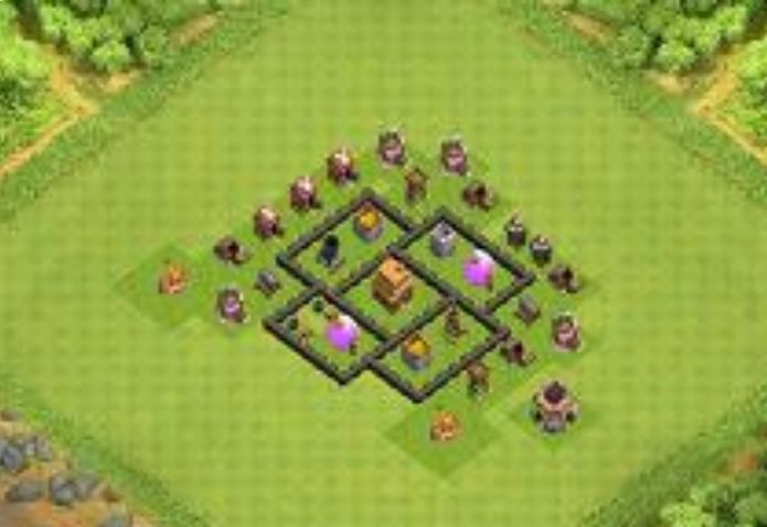 Best Top Design  Base COC TH 4