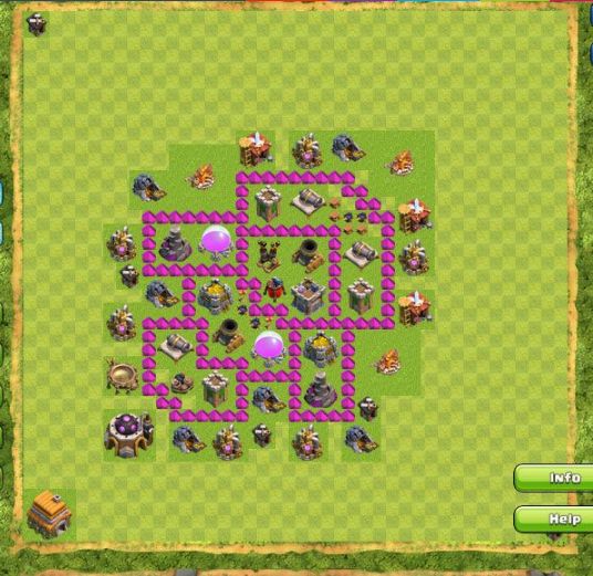 Best Top Design  Base COC TH 6
