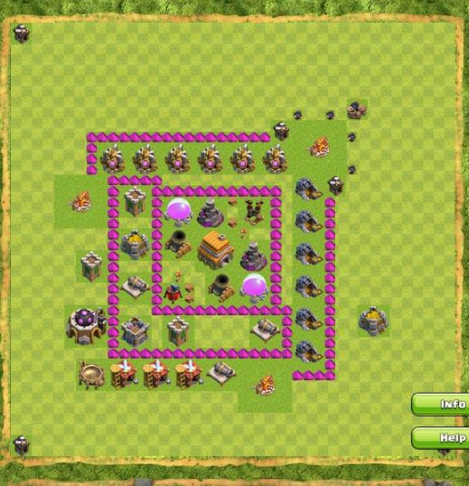 Best Top Design  Base COC TH 6