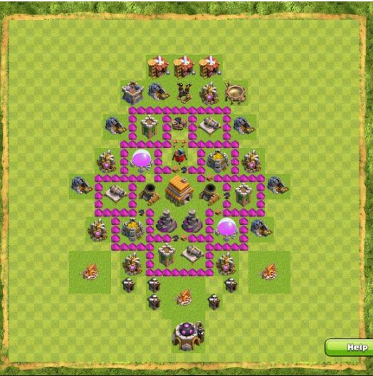Best Top Design  Base COC TH 6