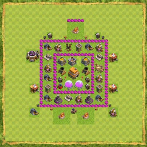 Best Top Design  Base COC TH 6
