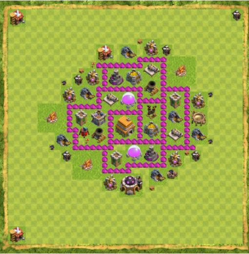 Best Top Design  Base COC TH 6