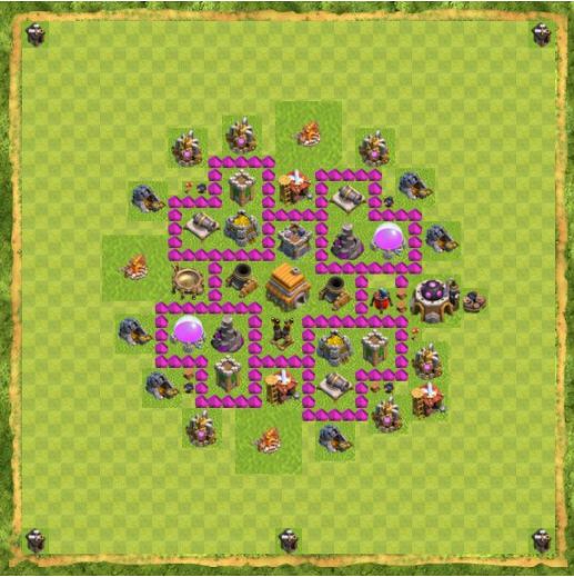 Best Top Design  Base COC TH 6