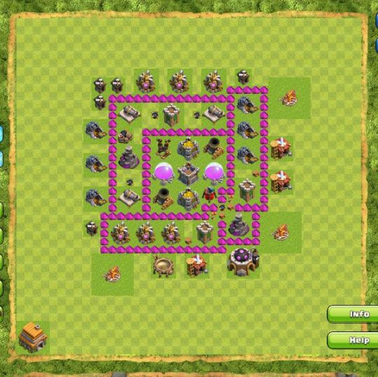 Best Top Design  Base COC TH 6