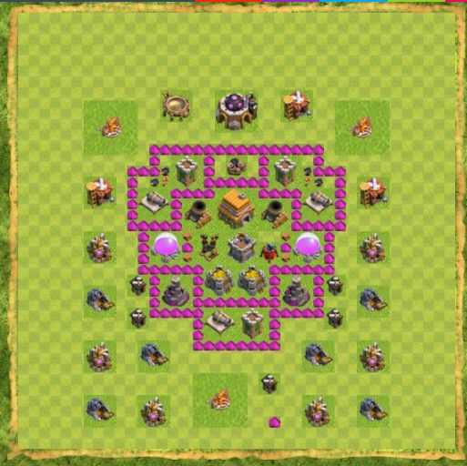 Best Top Design  Base COC TH 6