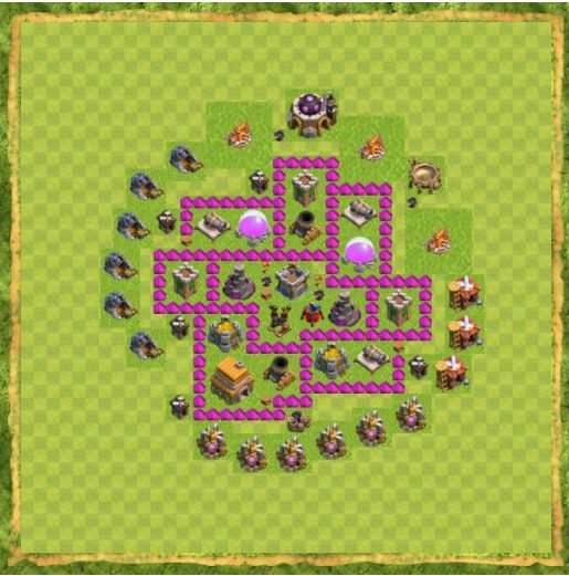 Best Top Design  Base COC TH 6