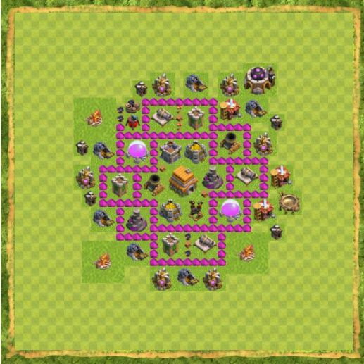 Best Top Design  Base COC TH 6