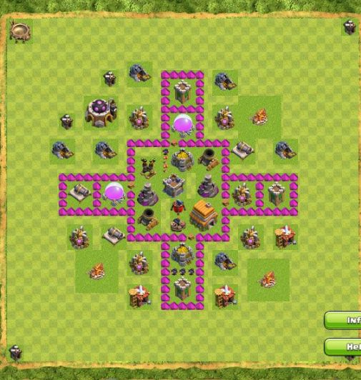 Best Top Design  Base COC TH 6