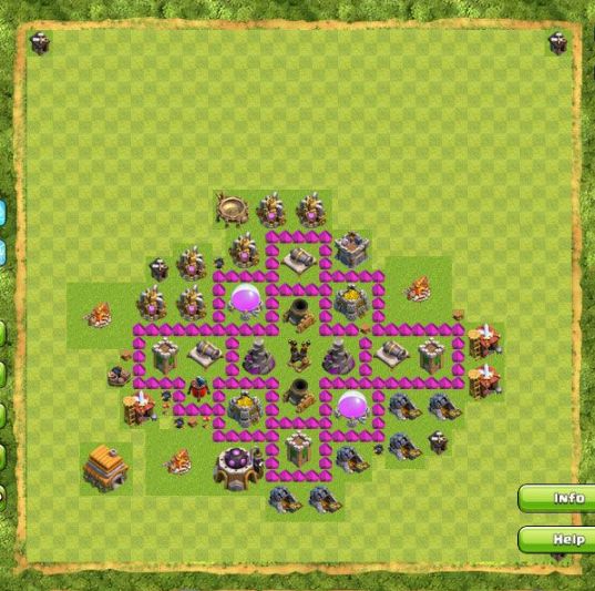 Best Top Design  Base COC TH 6