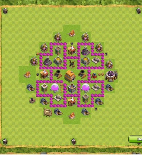 Best Top Design  Base COC TH 6