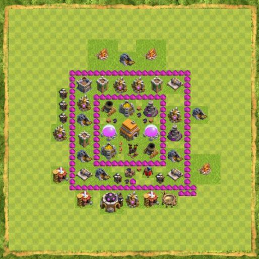 Best Top Design  Base COC TH 6