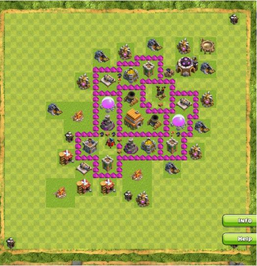 Best Top Design  Base COC TH 6