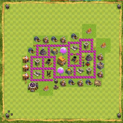 Best Top Design  Base COC TH 6