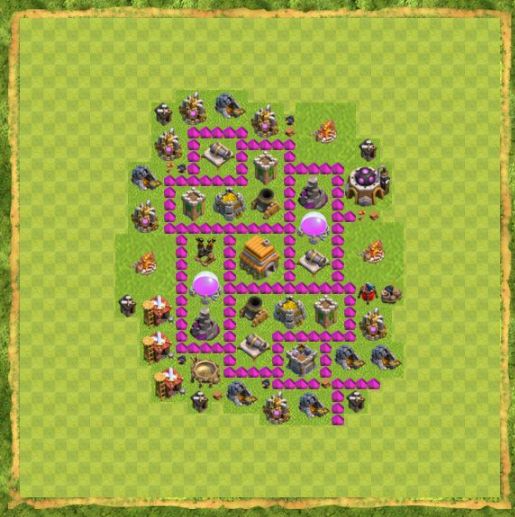 Best Top Design  Base COC TH 6