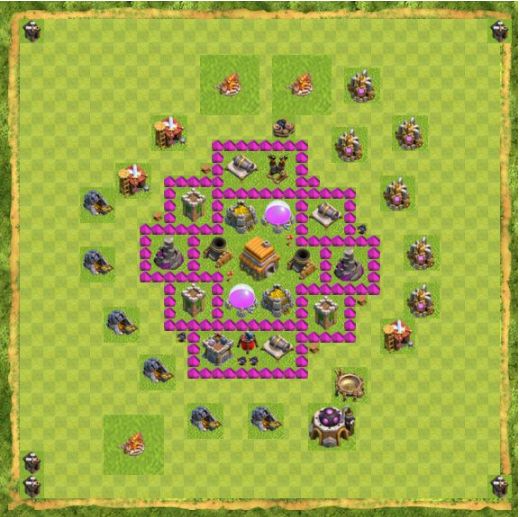 Best Top Design  Base COC TH 6