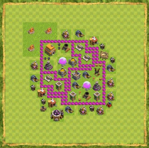 Best Top Design  Base COC TH 6