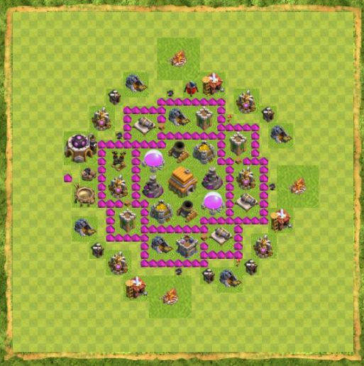 Best Top Design  Base COC TH 6