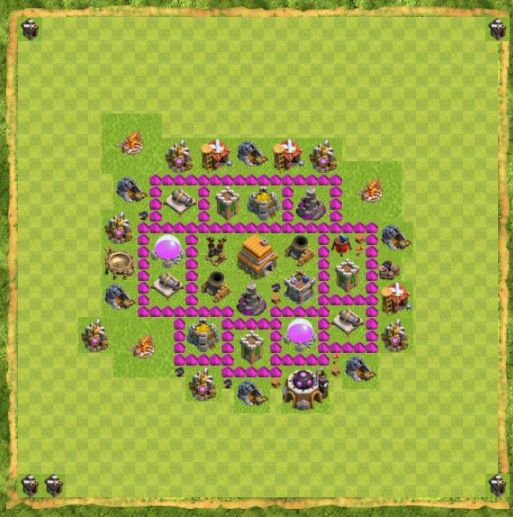 Best Top Design  Base COC TH 6