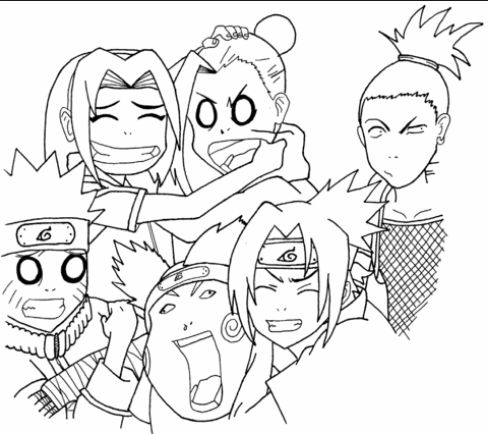 drawing easy uzumaki and friends