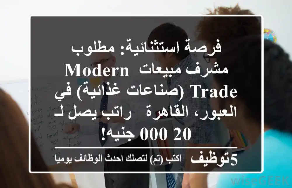 فرصة استثنائية: مطلوب مشرف مبيعات Modern Trade (صناعات غذائية) في العبور، القاهرة - راتب يصل لـ 20,000 جنيه!