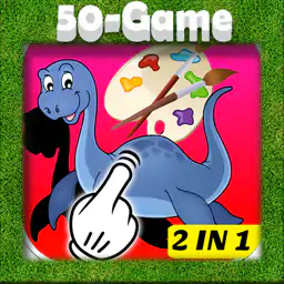 Coloring Puzzle Dinosaurs Kids